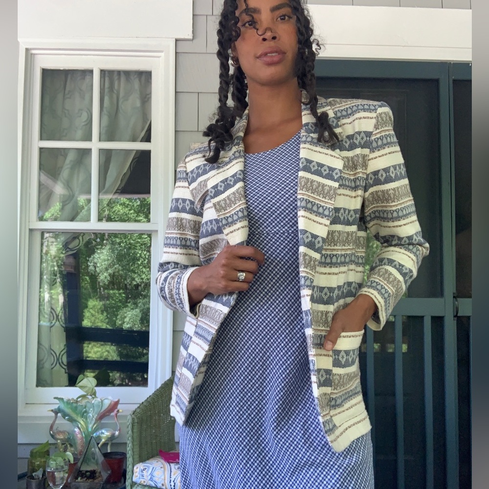 Patterned Blazer - image 1